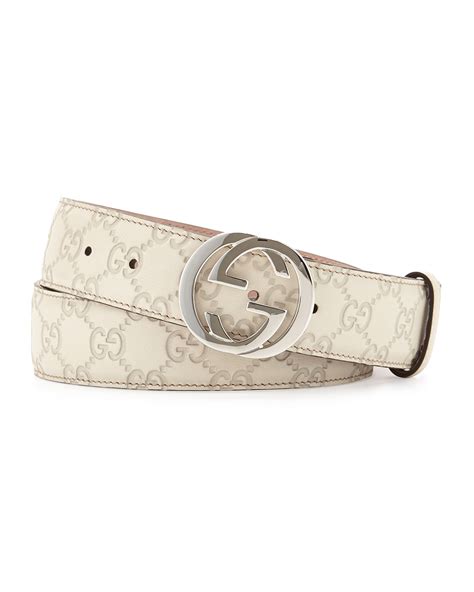 white gucci belt women's|all white Gucci belt.